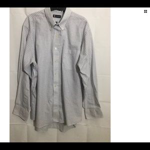 Ralph Lauren Chaps Checker Dress Shirt Sz 17-17.5